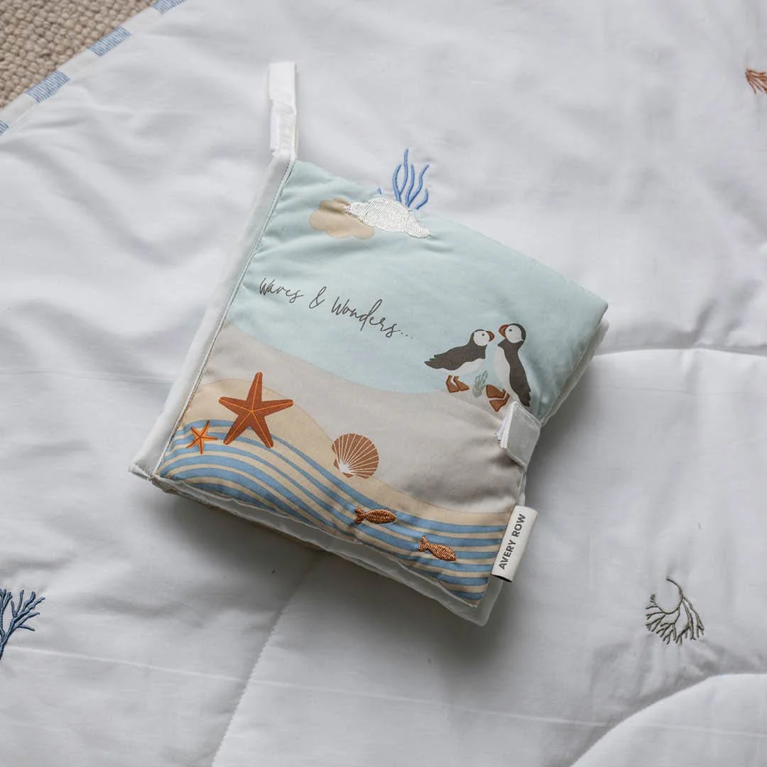 Avery Row Fabric Baby Book - Coastline - Image 3