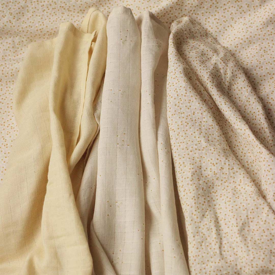 Avery Row Muslin Squares - 3 Pack - Wild Chamomile - Image 2