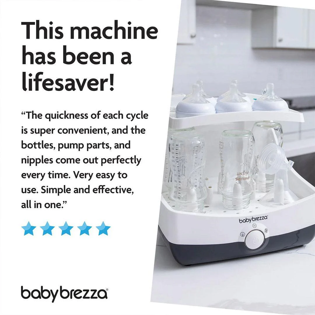 Baby Brezza Superfast Steriliser Dryer - Black & White - Image 10