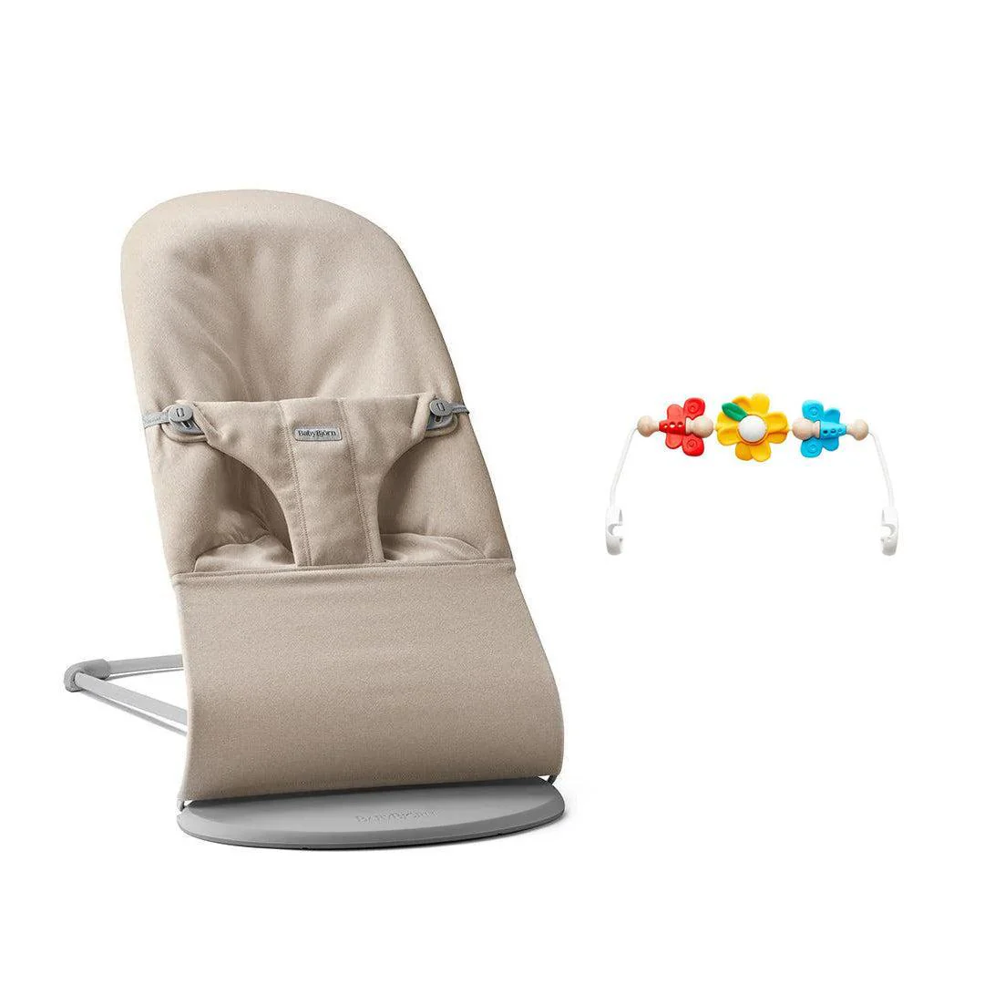 BabyBjorn Bouncer Bliss Woven Melange - Light Beige - Image 11