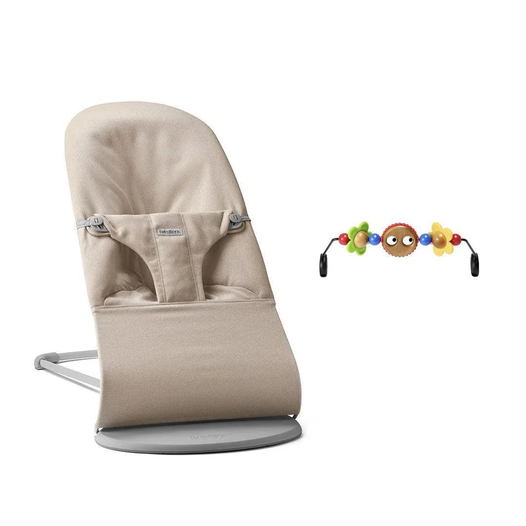 BabyBjorn Bouncer Bliss Woven Melange - Light Beige - Image 9