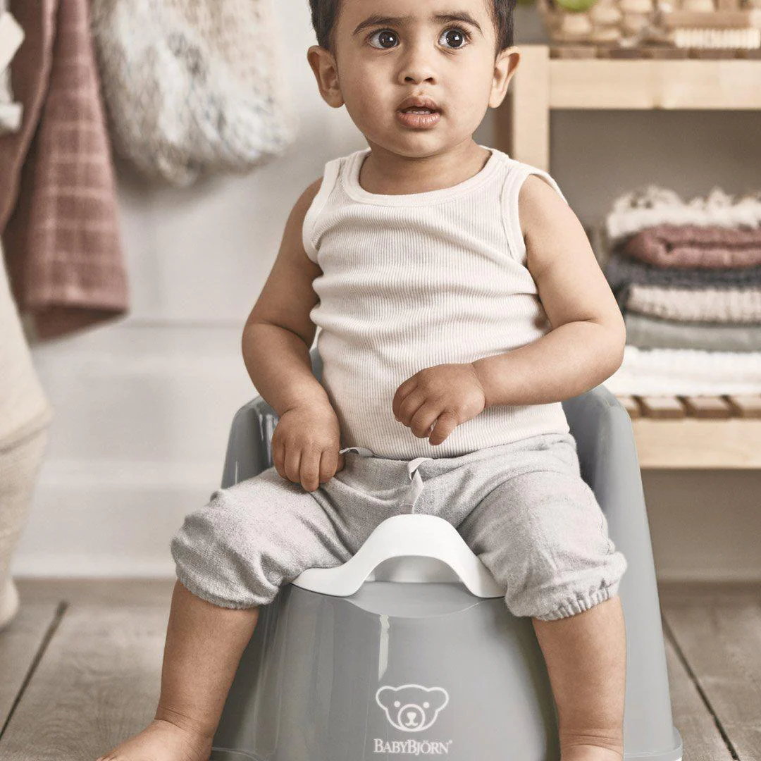 BabyBjorn Potty Chair - Grey/White - Image 2