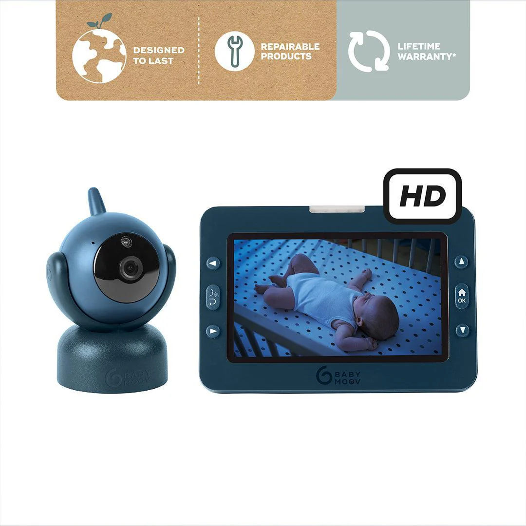 Babymoov YOO MASTER PLUS HD Motorised video babymonitor, screen 5" - Blue - Image 3