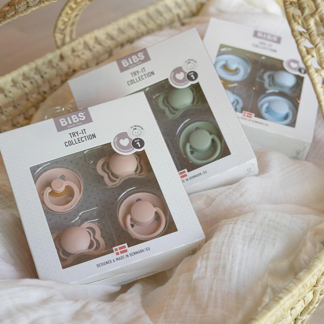 BIBS Try-It Mixed Pacifier Collection - Blush - 4 Pack - Image 2