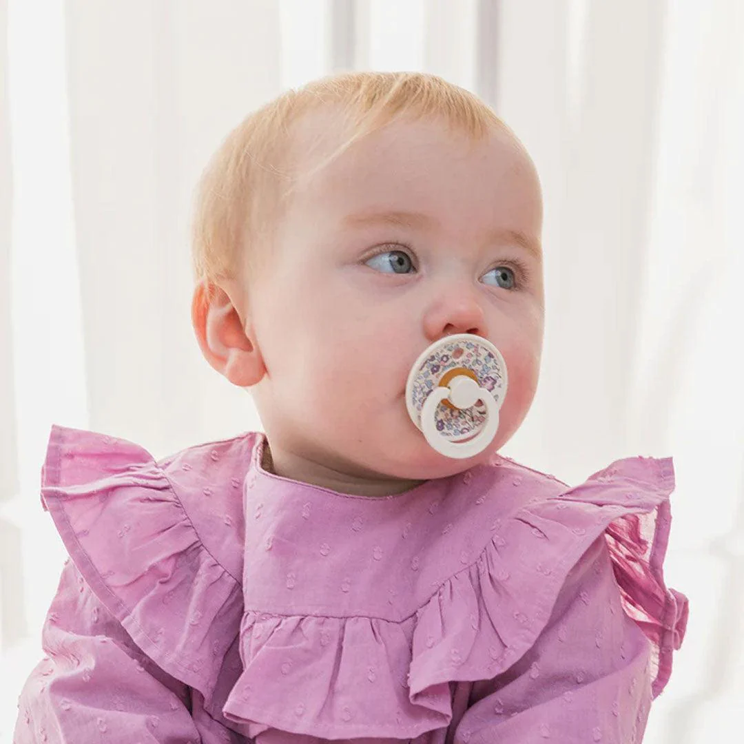 BIBS X LIBERTY Colour Latex Pacifier - 2 Pack - Sage Mix - Eloise - Image 5