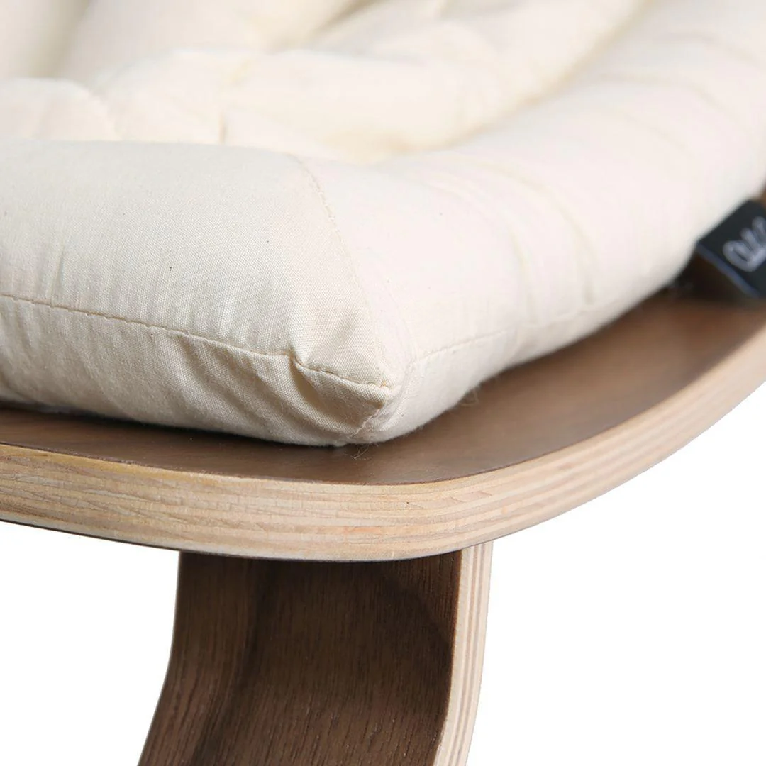 Charlie Crane Walnut LEVO Baby Rocker - Organic White - Image 3
