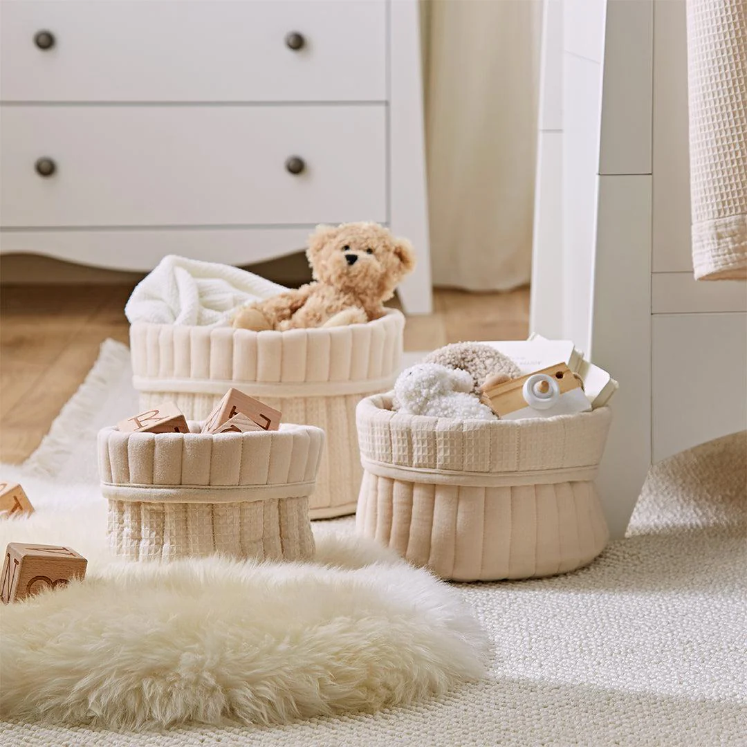 CuddleCo 3pk Storage Baskets - Cashmere Waffle - Image 2