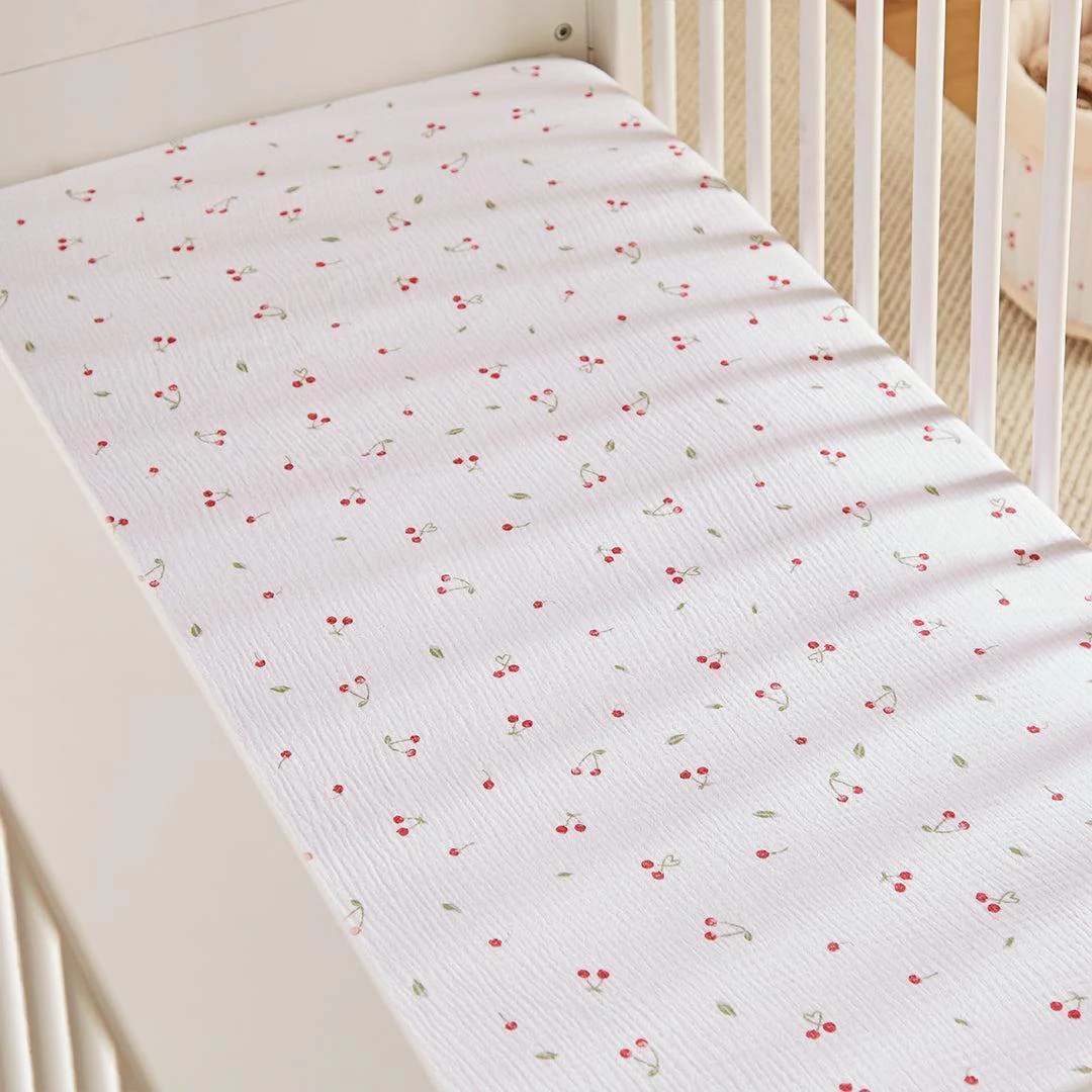 CuddleCo 4pc Cot Bed Bedding Set - Ditsy Cherry - Image 2