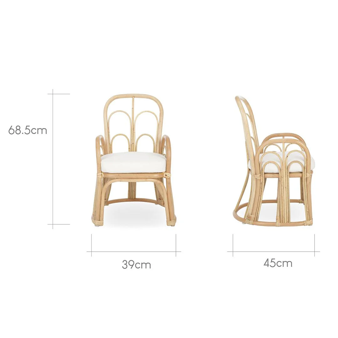 CuddleCo Aria Wave Toddler Chair - Rattan - Image 5