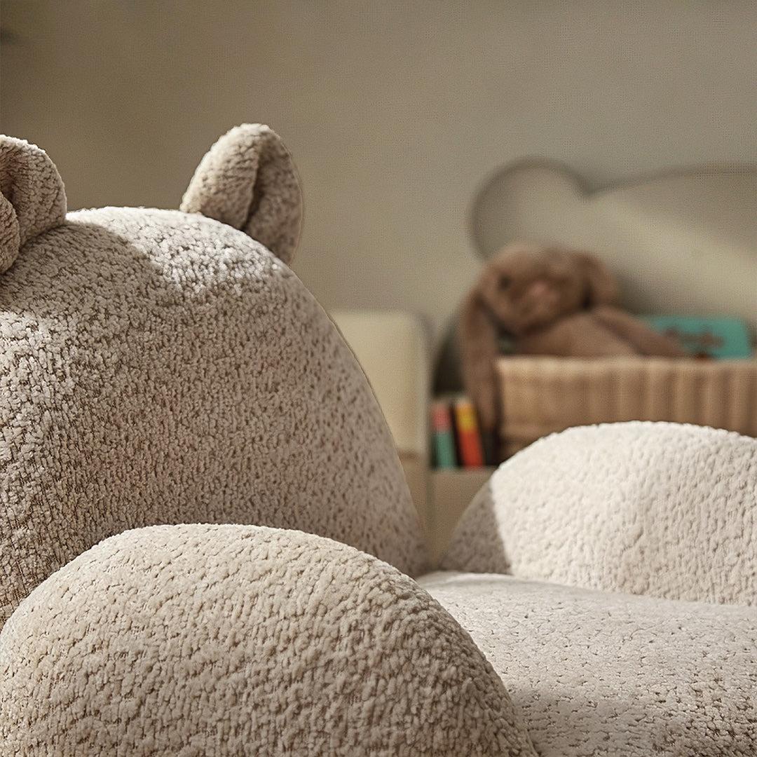 CuddleCo Bear Kids Chair - Boucle Mushroom - Image 3