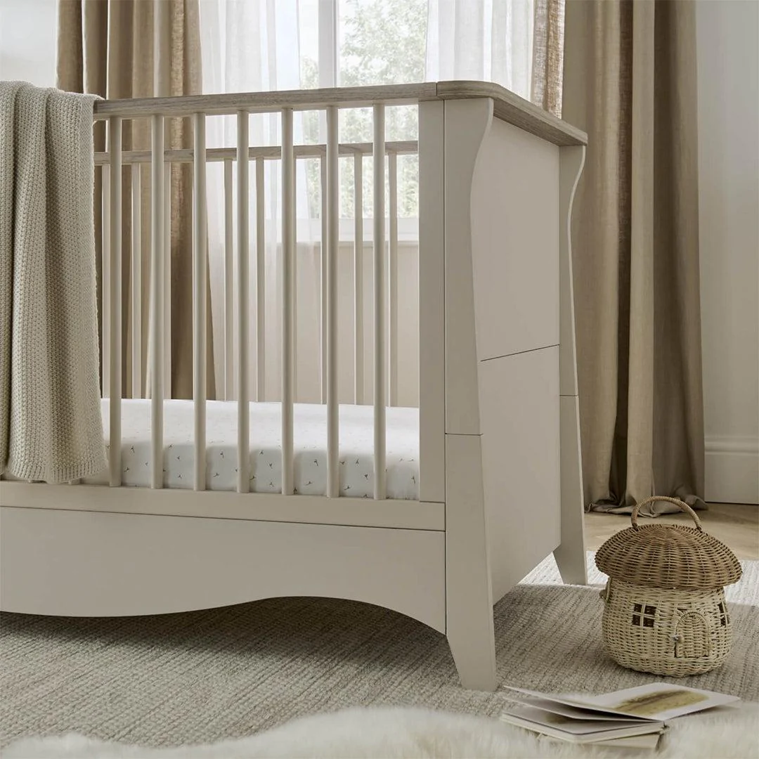 CuddleCo Clara 2 Piece Set 3-Drawer Dresser + Cot Bed - Cashmere - Image 10