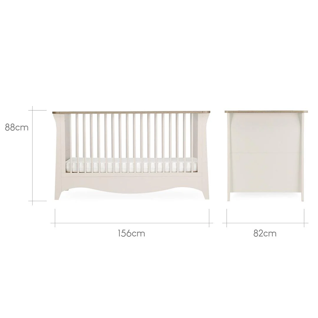 CuddleCo Clara 2 Piece Set 3-Drawer Dresser + Cot Bed - Cashmere - Image 7