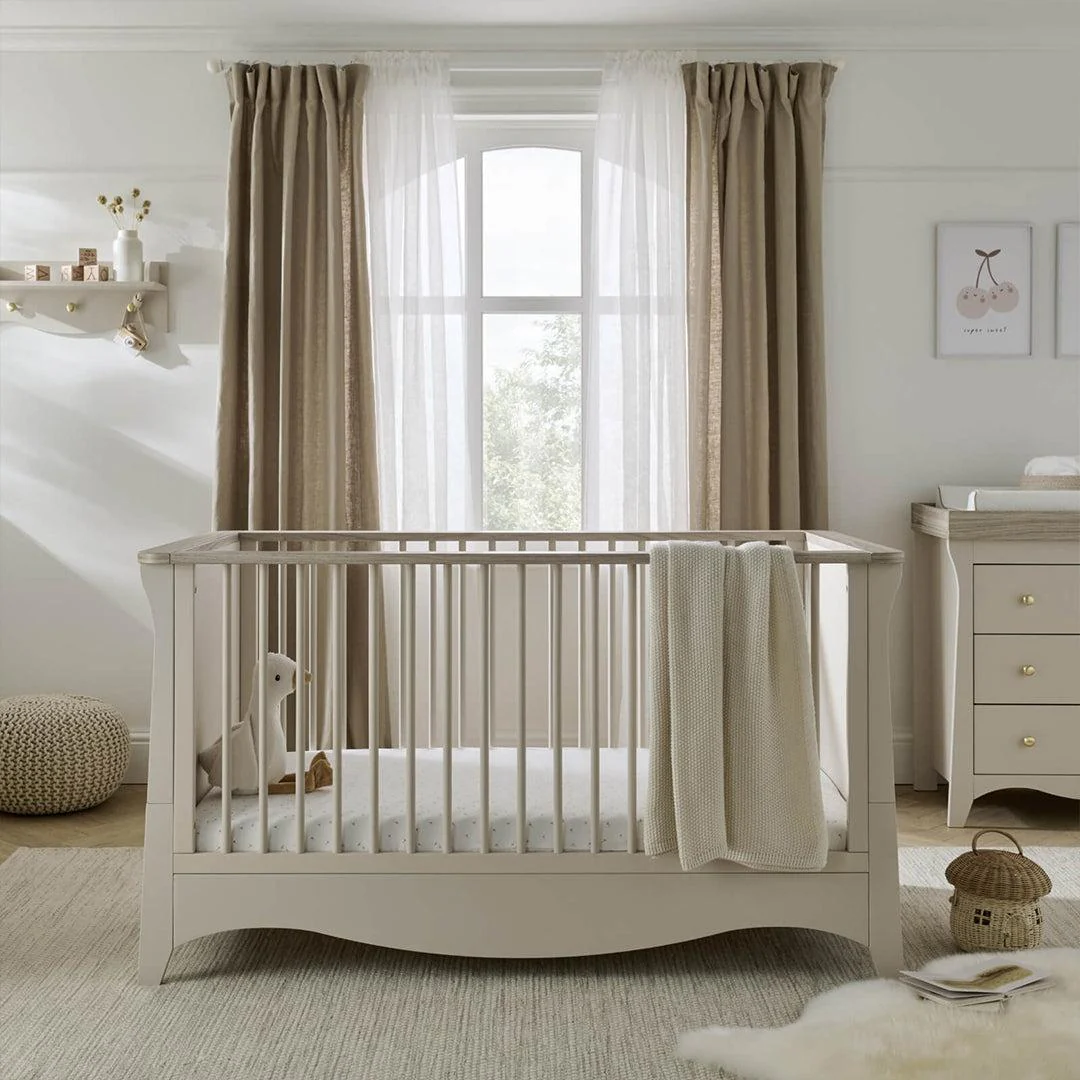 CuddleCo Clara 2 Piece Set 3-Drawer Dresser + Cot Bed - Cashmere - Image 8