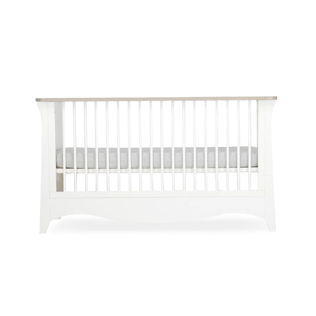 CuddleCo Clara 2 Piece Set 3-Drawer Dresser + Cot Bed - White/Ash - Image 10