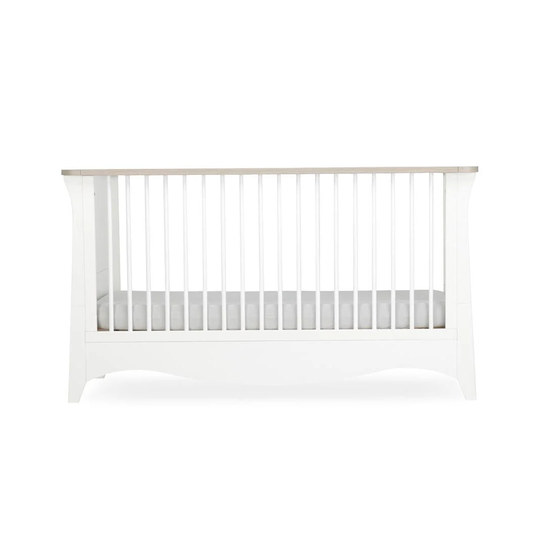 CuddleCo Clara 2 Piece Set 3-Drawer Dresser + Cot Bed - White/Ash - Image 9