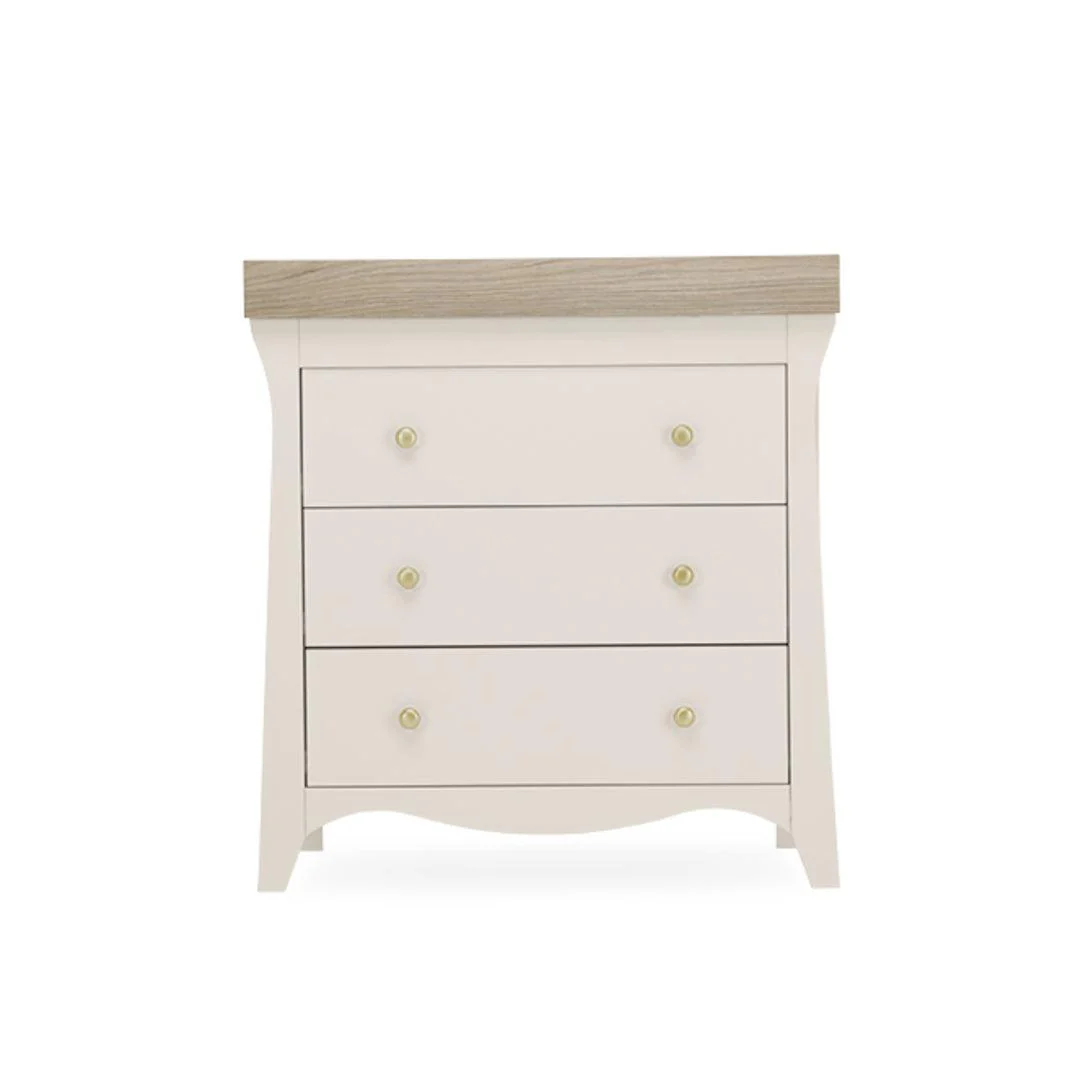 CuddleCo Clara 3-Drawer Dresser + Changer - Cashmere