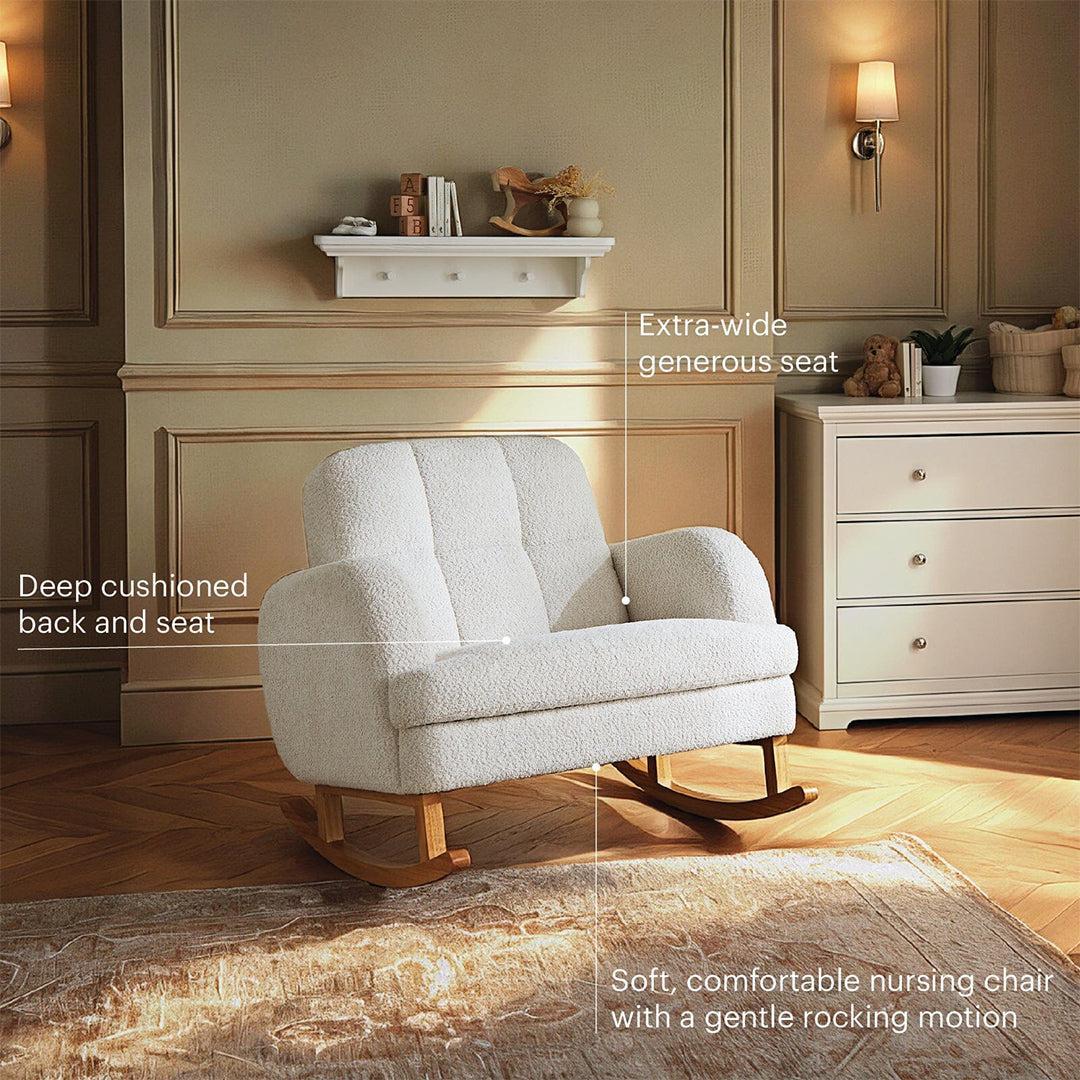 CuddleCo Etta Cuddle Chair - Boucle Off White - Image 5