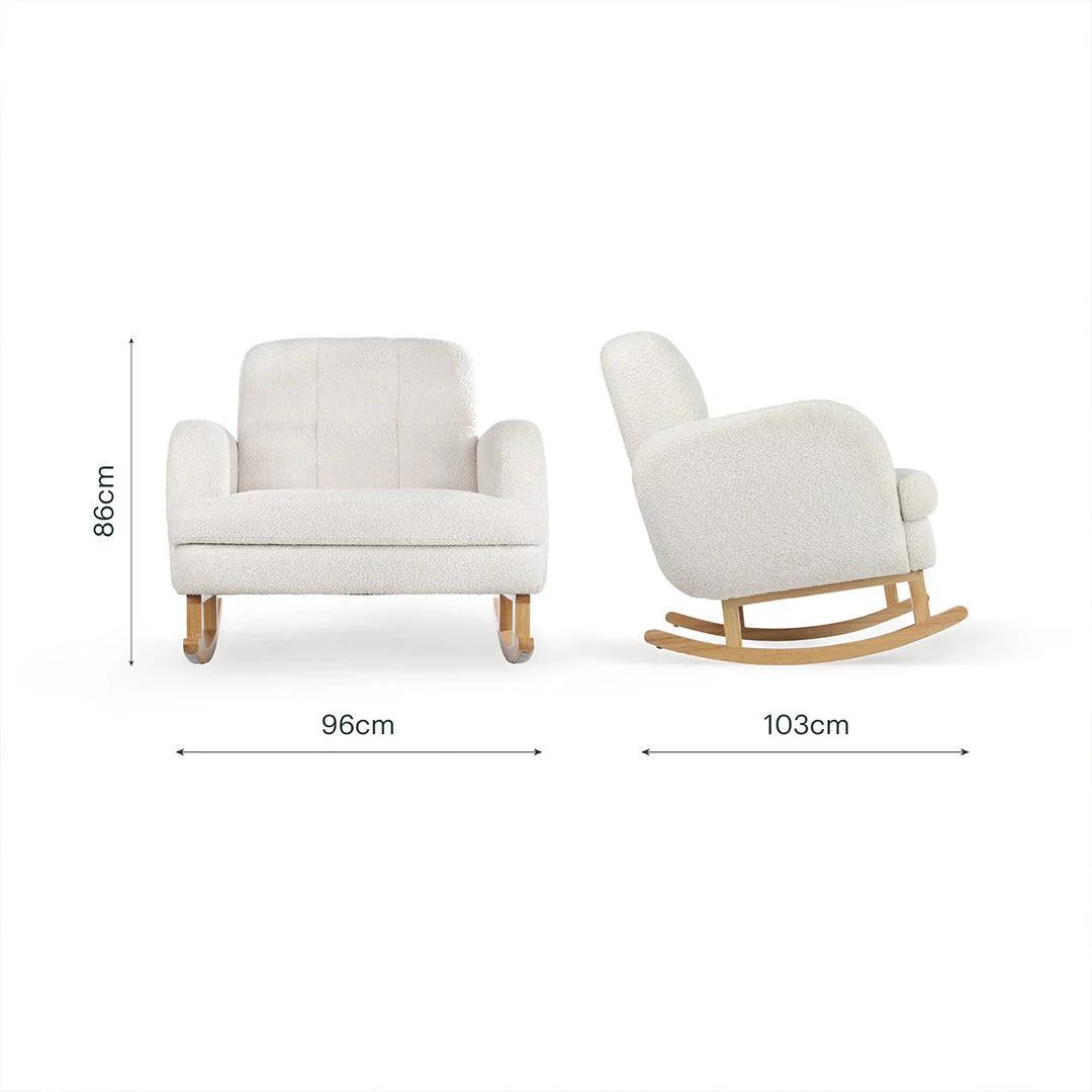 CuddleCo Etta Cuddle Chair - Boucle Off White - Image 8