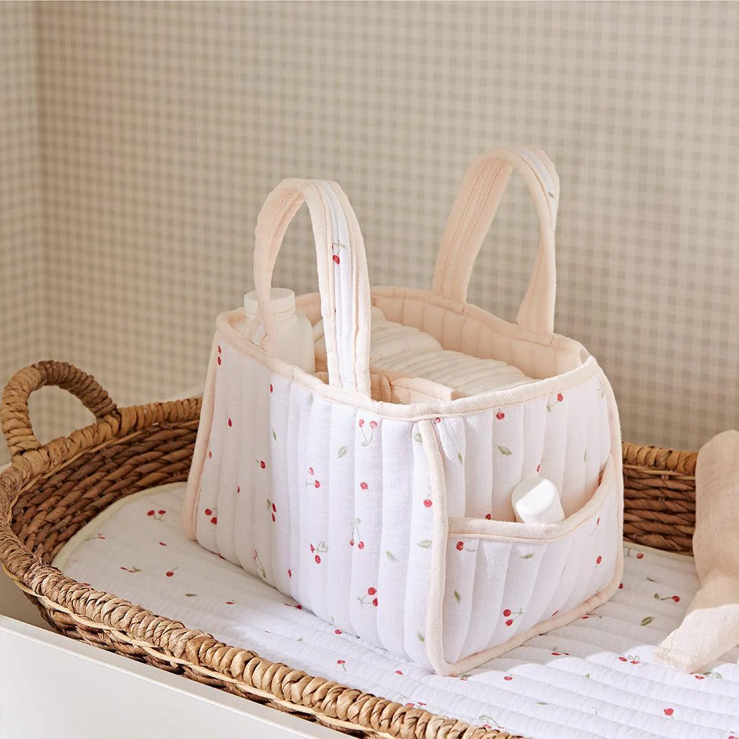 CuddleCo Nappy Caddy - Ditsy Cherry - Image 2