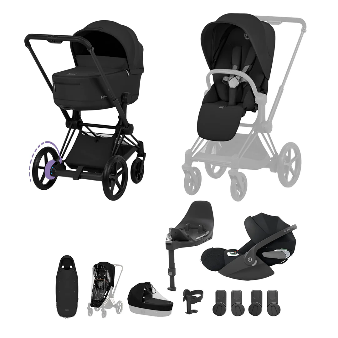 CYBEX e-PRIAM Fold Cot Ultimate Travel System Bundle - Comfort - Image 3