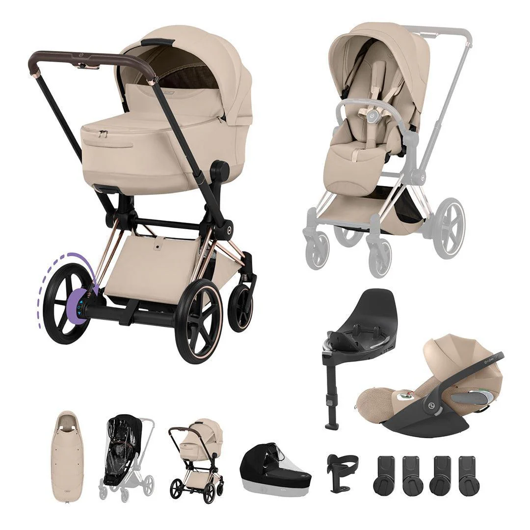 CYBEX e-PRIAM Fold Cot Ultimate Travel System Bundle - Style - Image 4