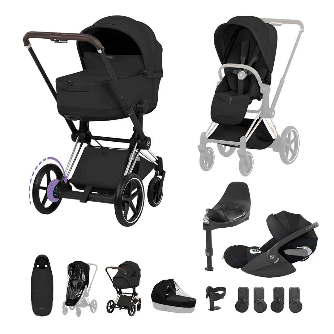 CYBEX e-PRIAM Fold Cot Ultimate Travel System Bundle - Style - Image 5