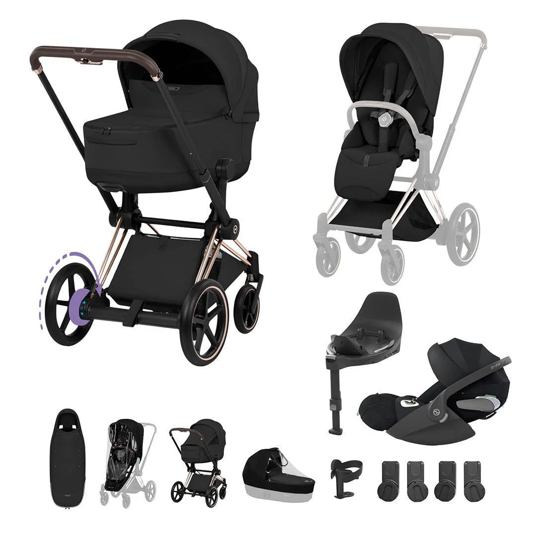 CYBEX e-PRIAM Fold Cot Ultimate Travel System Bundle - Style - Image 7