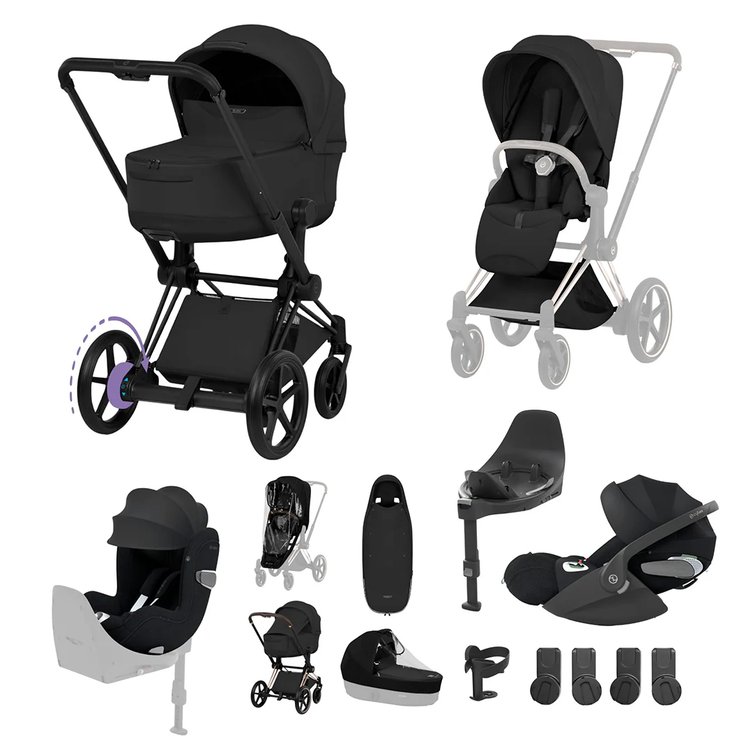 CYBEX e-PRIAM Fold Cot Newborn to Toddler Travel System Bundle - Style - Image 4