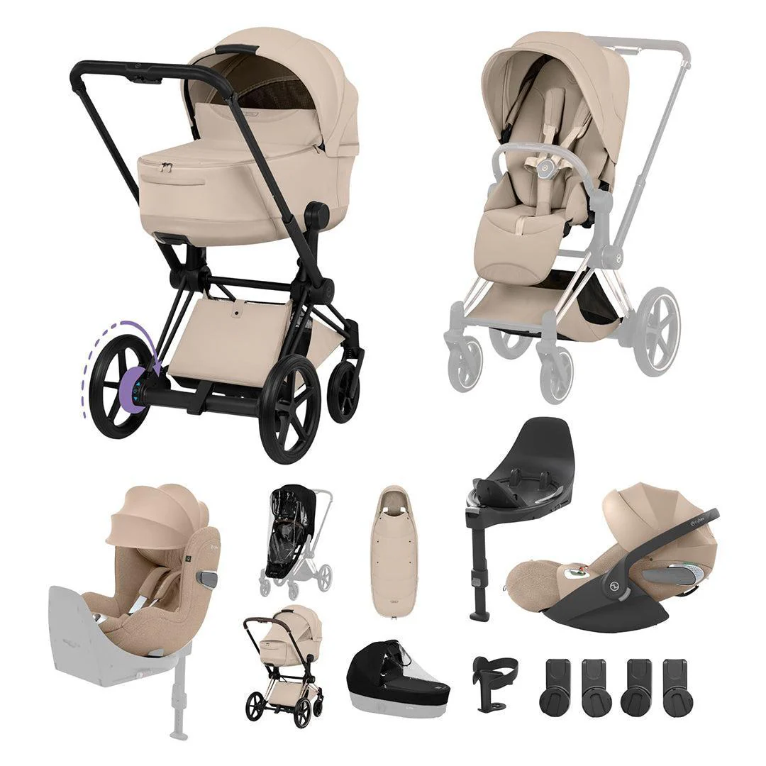 CYBEX e-PRIAM Fold Cot Newborn to Toddler Travel System Bundle - Style - Image 6