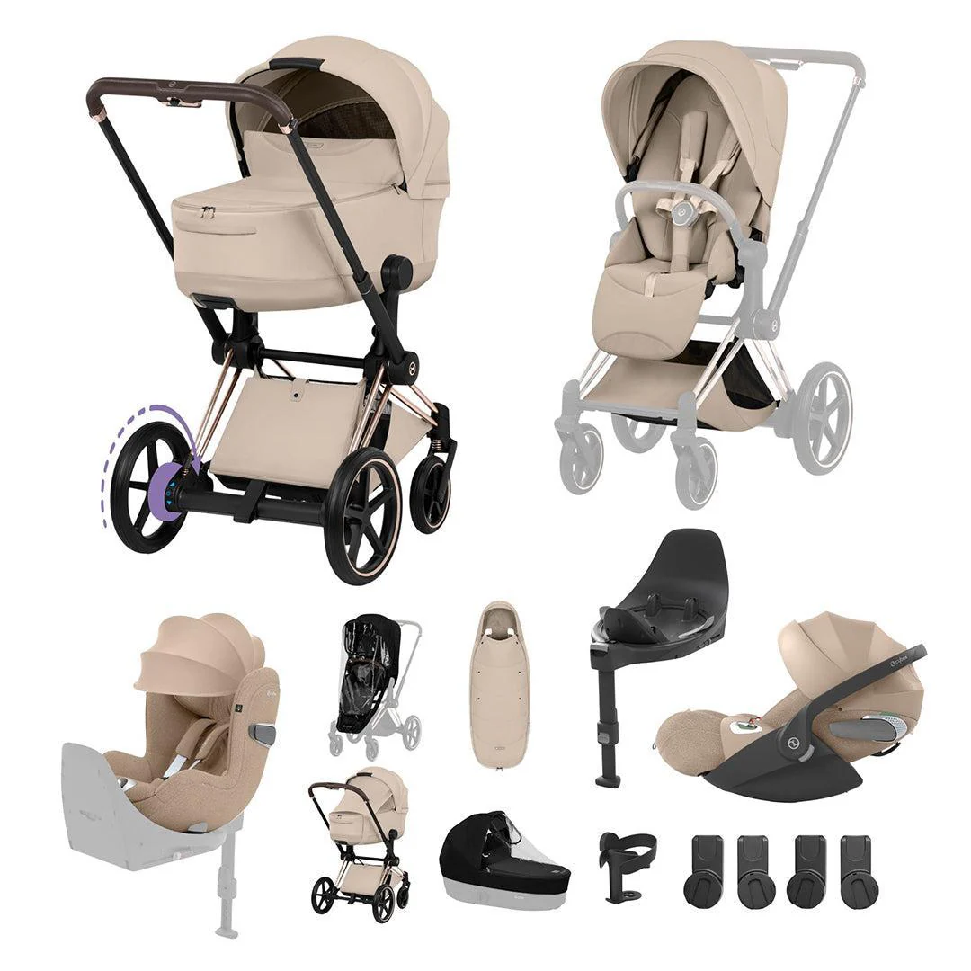 CYBEX e-PRIAM Fold Cot Newborn to Toddler Travel System Bundle - Style - Image 7