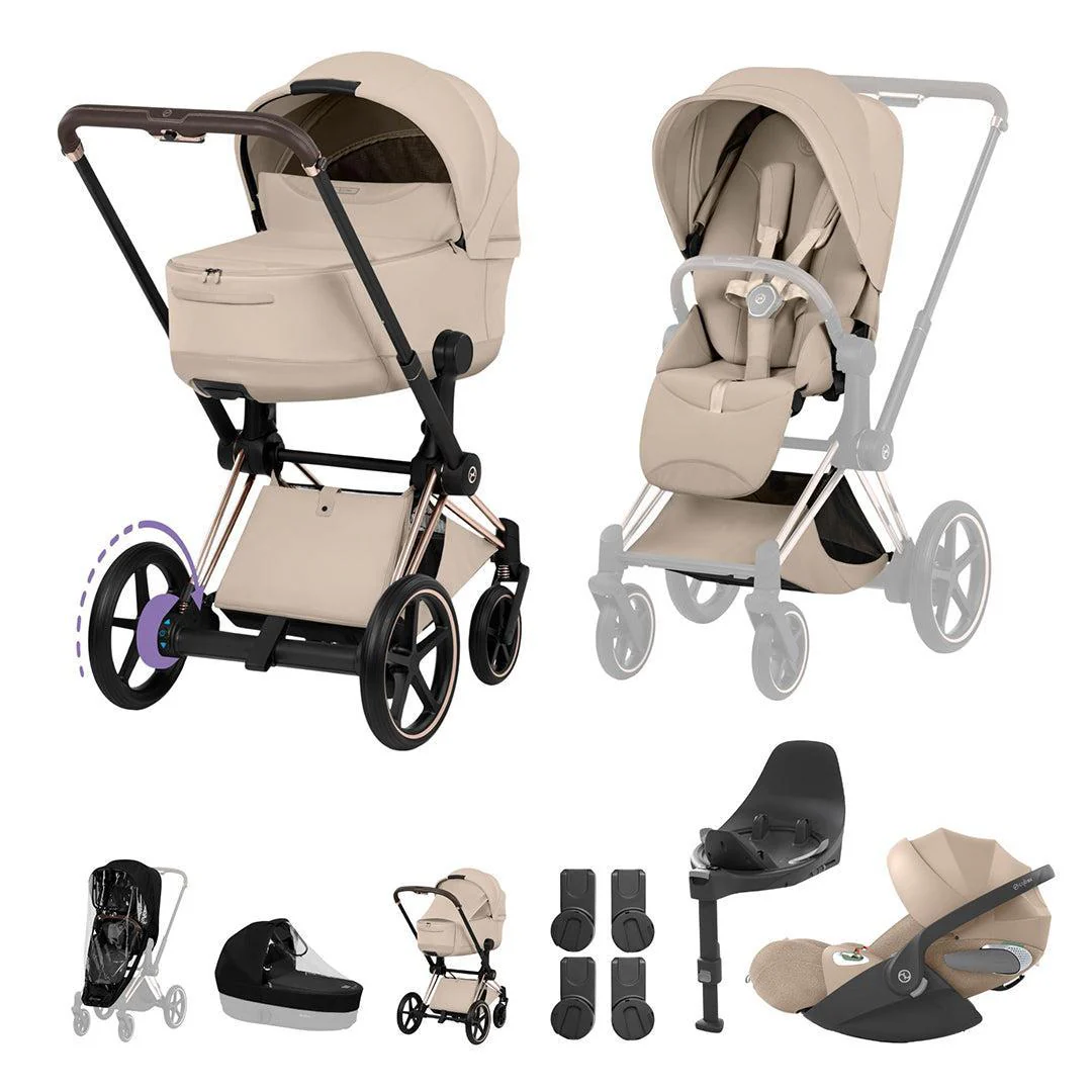 CYBEX e-PRIAM Fold Cot Travel System Bundle - Style - Image 6