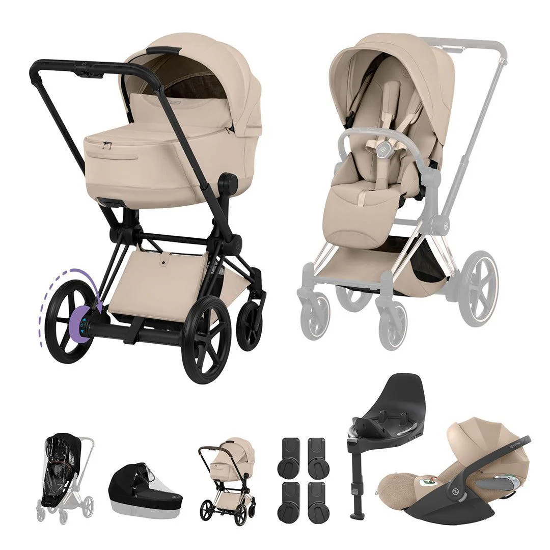 CYBEX e-PRIAM Fold Cot Travel System Bundle - Style - Image 7