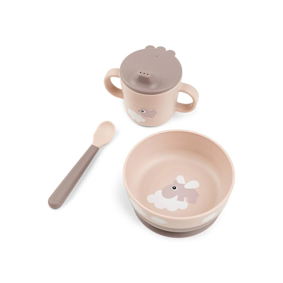 Done by Deer Foodie First Meal Set - Powder - Happy Clouds