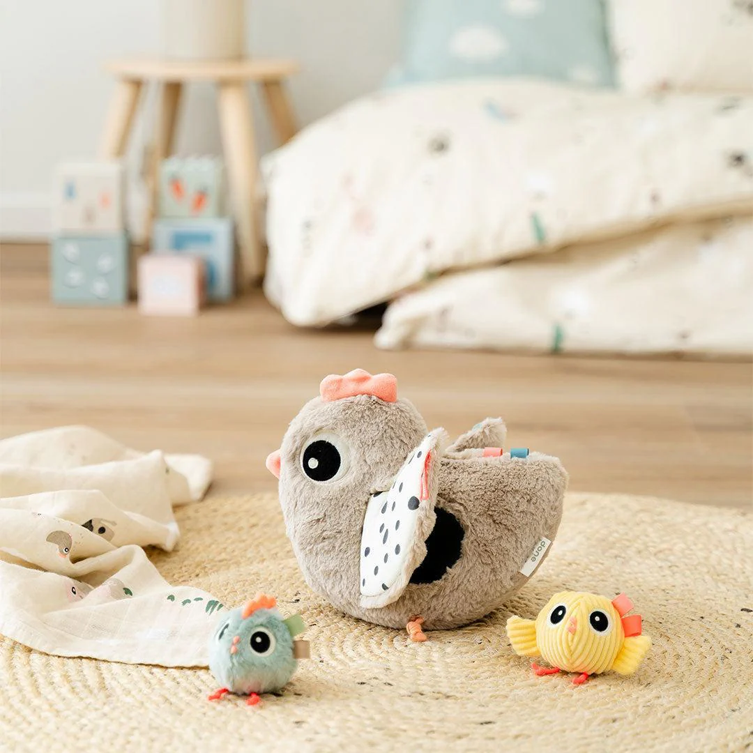 Done by Deer Hide and Seek Activity Toy Clucky - Beige - Image 4