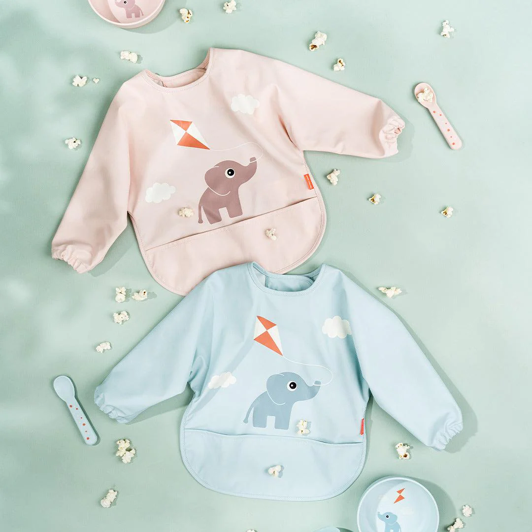 Done by Deer Sleeved Pocket Bib - Powder - Image 8