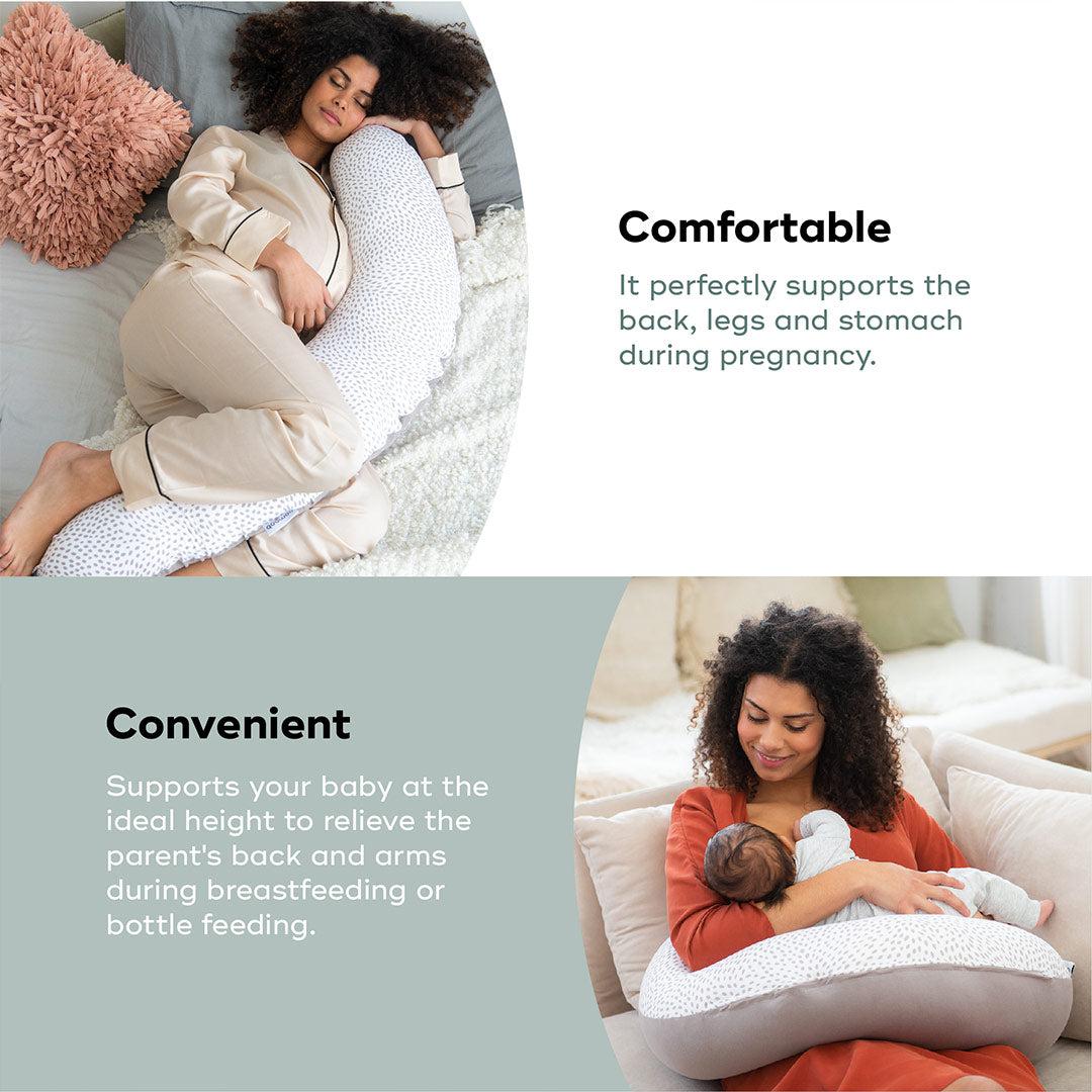 Doomoo Buddy Maternity Pillow - Risotto Taupe - Image 4