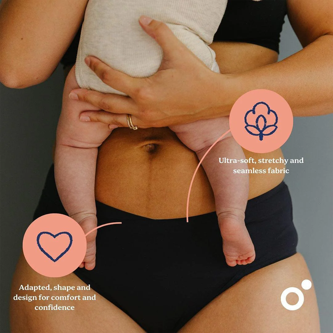 Doomoo Flowly Postpartum Recovery 2 in 1 Underwear - Black - Image 4