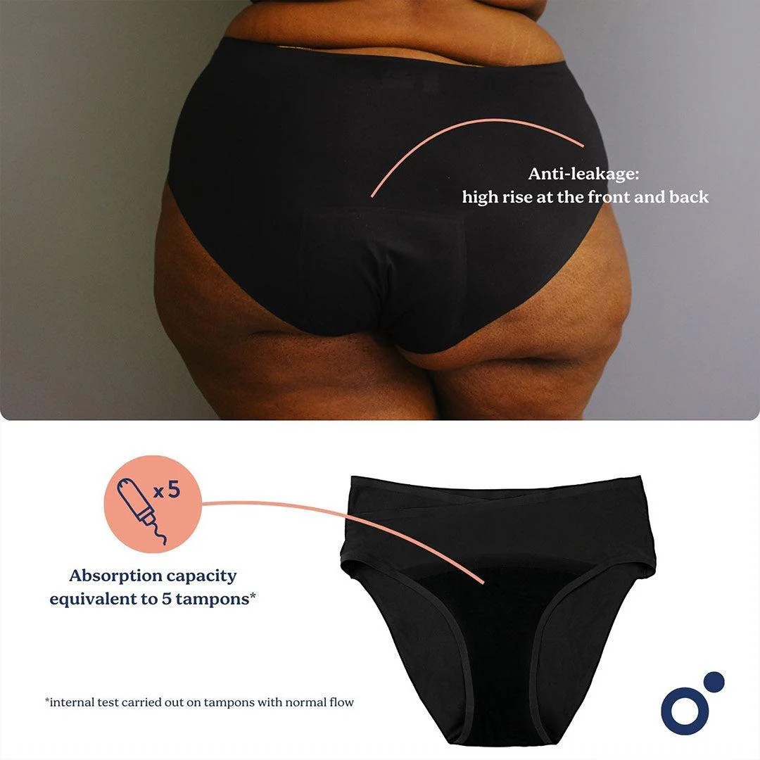 Doomoo Flowly Postpartum Recovery 2 in 1 Underwear - Black - Image 6