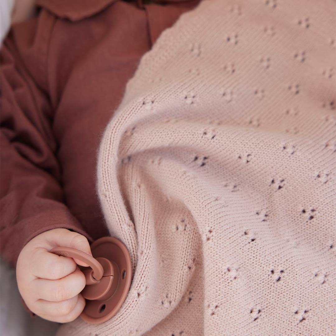 Elodie Details Pointelle Blanket - Pebble Green - Image 2