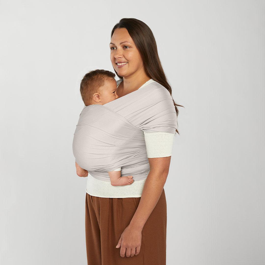 Ergobaby Aura Mesh Baby Wrap - Soft Grey Mesh - Image 8