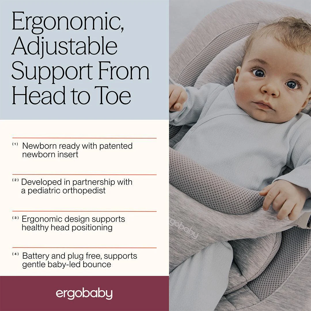 Ergobaby Evolve Mesh Baby Bouncer - Sage Green - Image 3