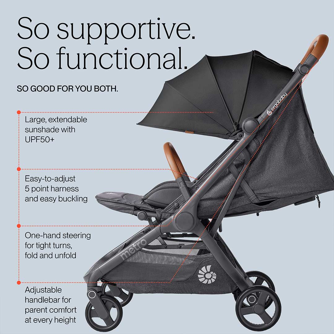 Ergobaby Metro 3 Compact Stroller  - Natural Beige - Image 3