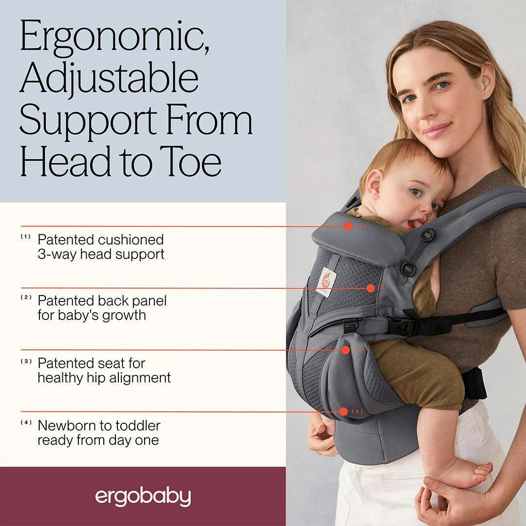 Ergobaby Omni Classic Mesh Baby Carrier - Charcoal Grey - Image 4