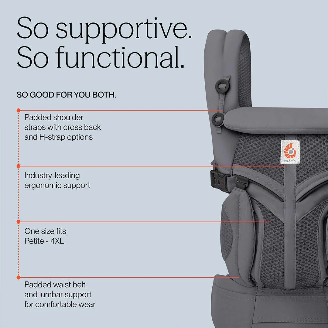Ergobaby Omni Classic Mesh Baby Carrier - Charcoal Grey - Image 5
