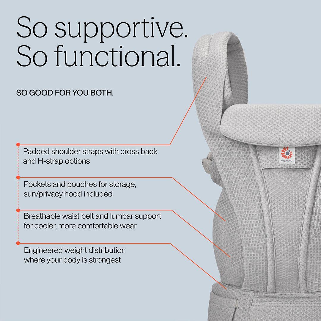 Ergobaby Omni Deluxe Mesh - Pearl Grey - Image 5