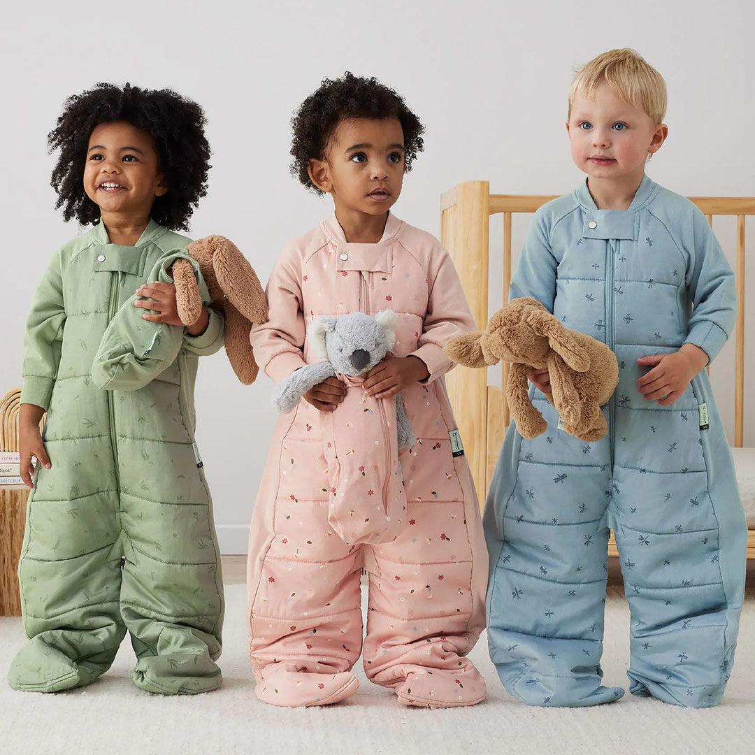 ergoPouch - Organic Winter Long Sleeved 2 In 1 Sleeping Suit Bag - 3.5 TOG - Dragonflies - Image 4