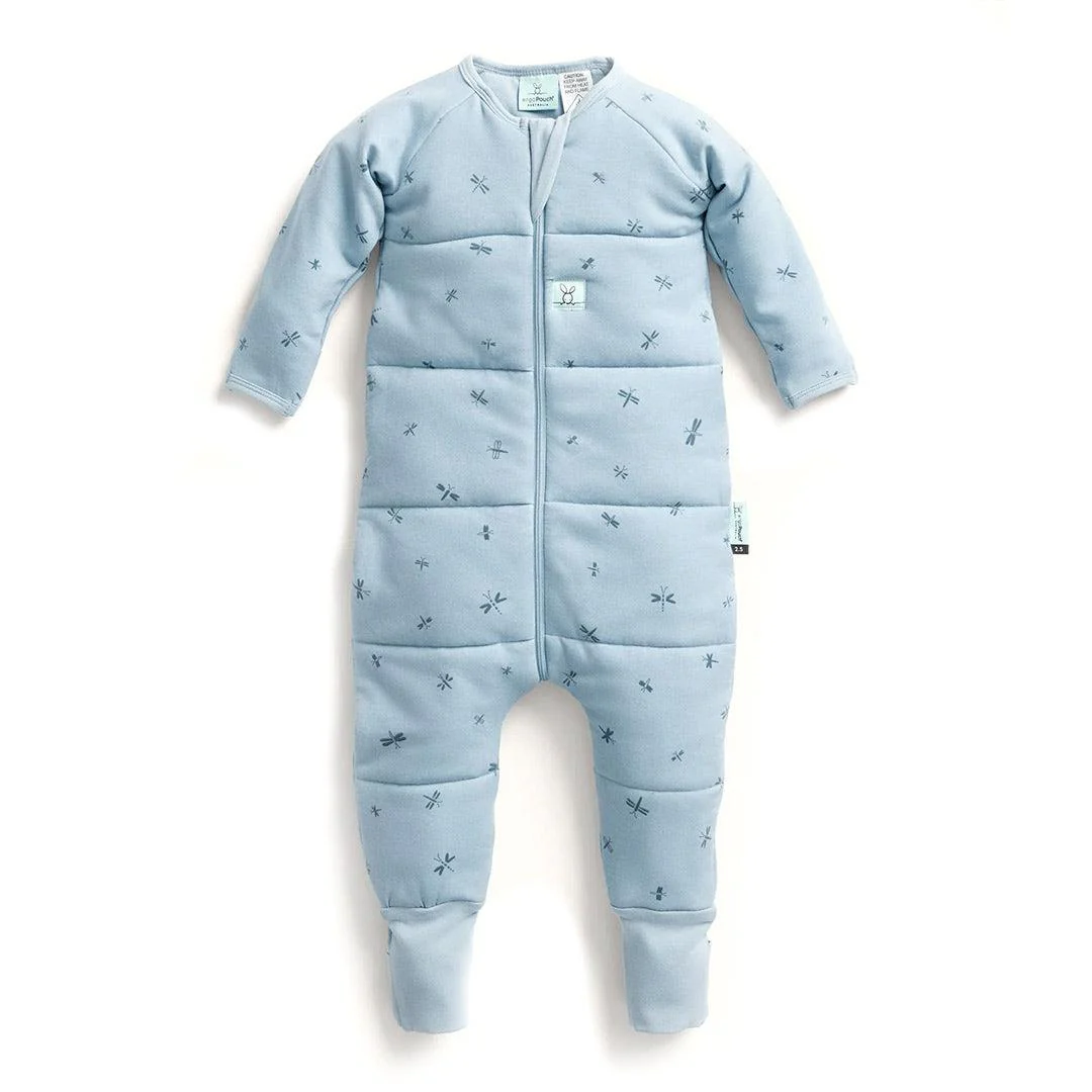 ergoPouch - Organic Winter Long Sleeved Sleep Onesie - 3.5 TOG - Dragonflies