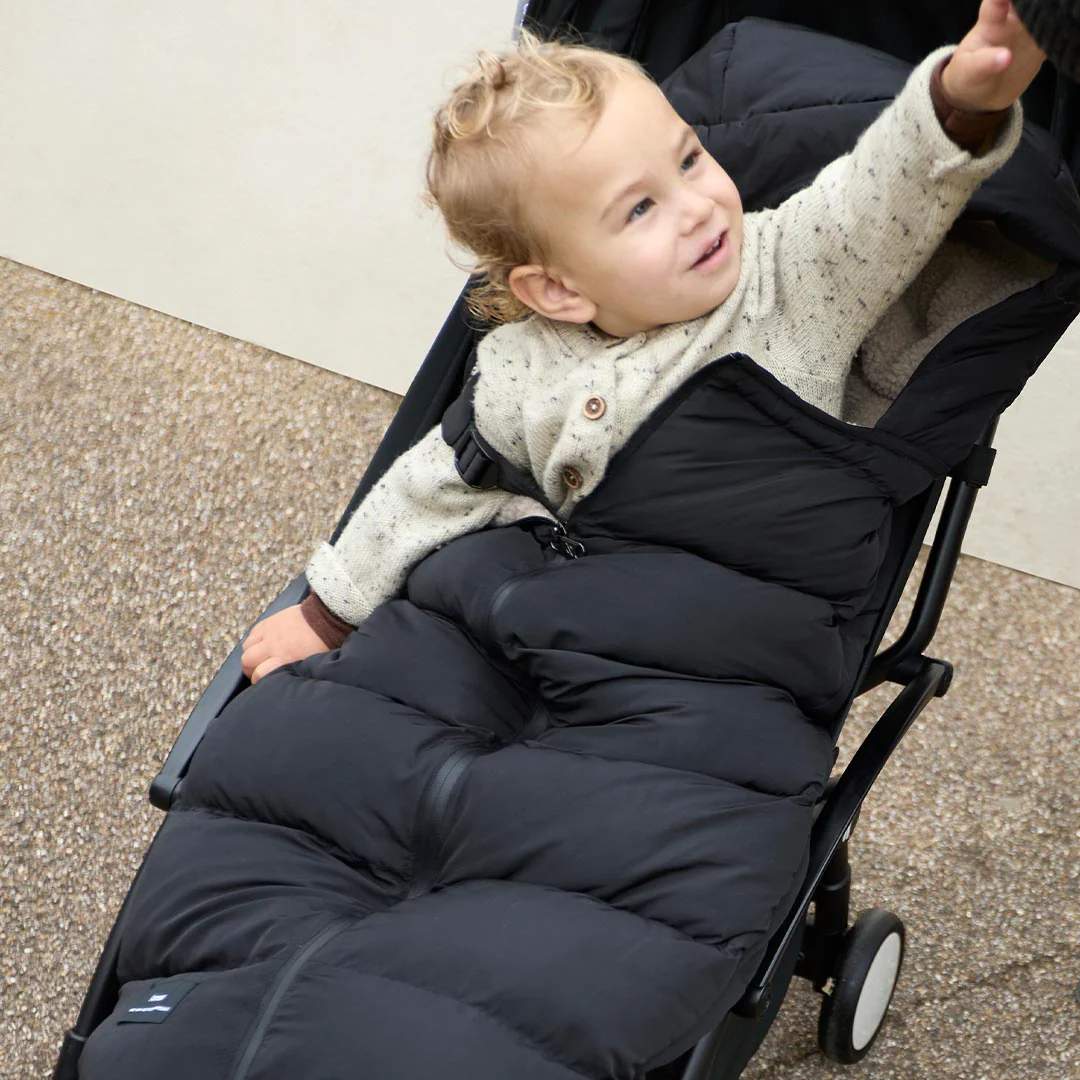 Finnson Alma Eco Universal Pram Footmuff - Black - Image 2