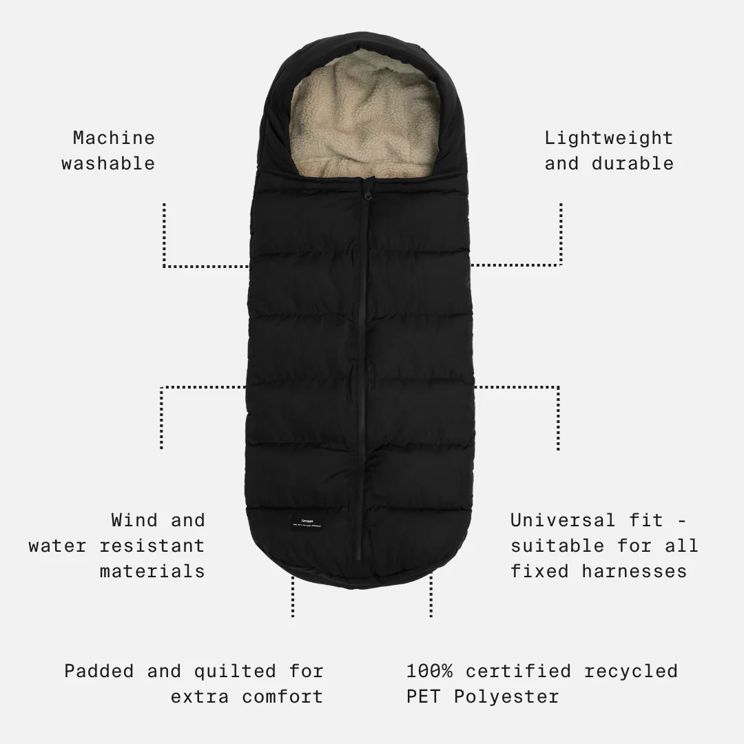 Finnson Alma Eco Universal Pram Footmuff - Taupe - Image 3