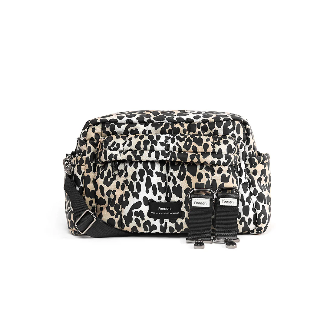 Finnson Freya Eco Compact Changing Bag + Oversized Stroller Organiser - Leopard